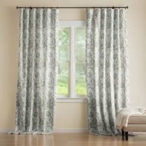 🩶POTTERY BARN HAYLIE PRINT  2 in 1 POLE TOP PANEL CURTAIN 50 x 96